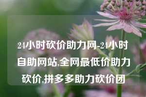 24小时砍价助力网-24小时自助网站,全网最低价助力砍价,拼多多助力砍价团