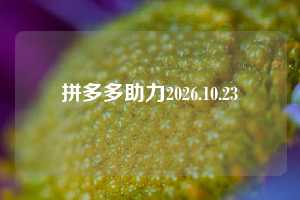拼多多助力2026.10.23